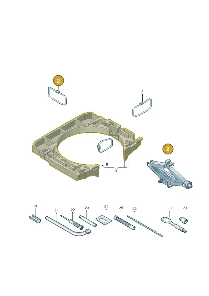 5QF011031D — Audi Q3 2.0 (2019-) diagram 573011010, position 2