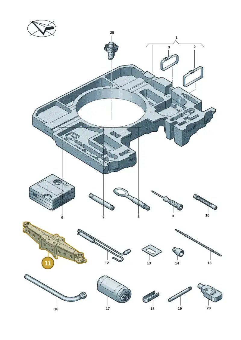 5QF011031D — Audi RS Q3 Sportback (2019-2024) diagram f3z011100, position 11