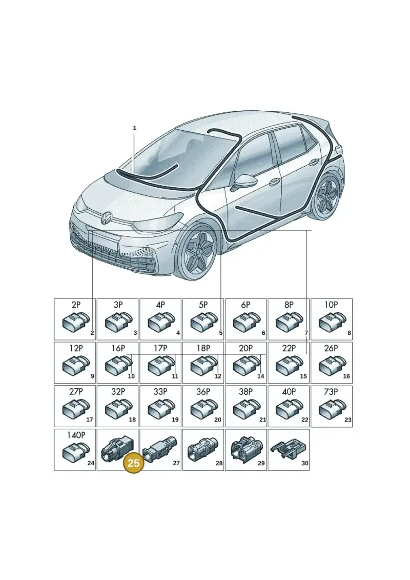 5QF035576C — Volkswagen ID.3 (2021-) diagram 10a971090, position 25