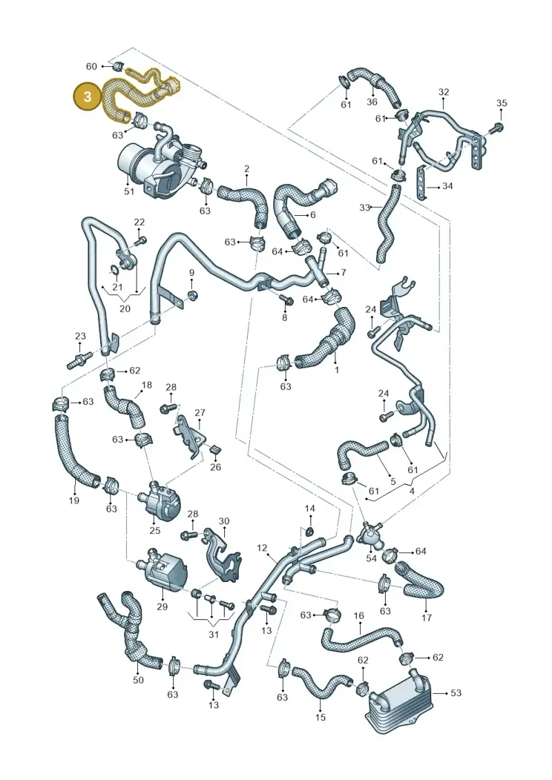 5QF122157B — Volkswagen Tiguan 2.0 4Motion (2016-2024) diagram 793121450, position 3