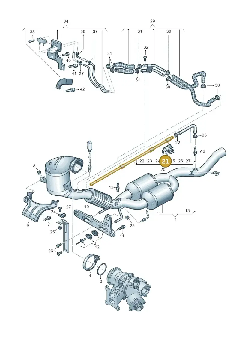 5QF131213 — Volkswagen Tiguan 2.0 4Motion (2017-2024) diagram 884253042, position 21