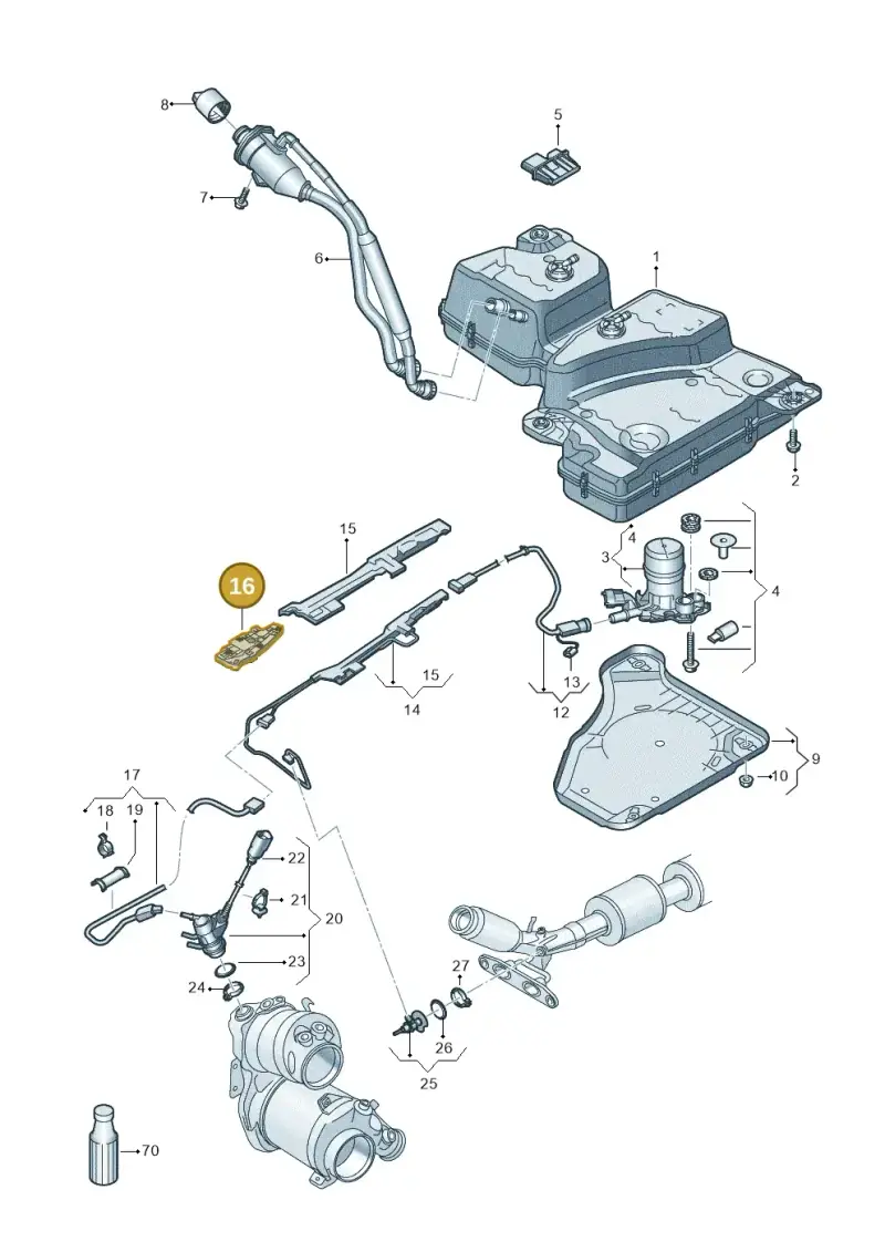 5QF131327 — Volkswagen Tiguan 2.0 4Motion (2017-2024) diagram 884253102, position 16