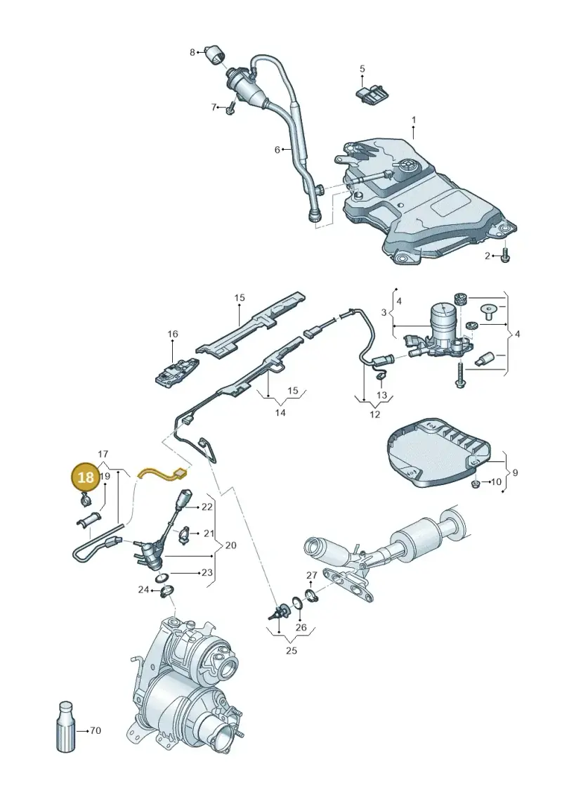5QF131645 — Volkswagen Touran 2,0 BlueMotion (2015-2024) diagram 869253102, position 18