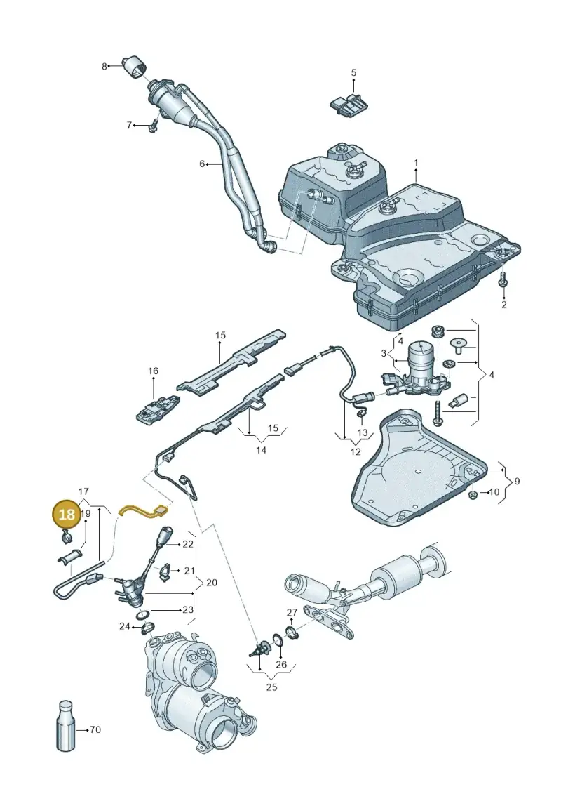 5QF131645 — Volkswagen Tiguan 2.0 4Motion (2016-2024) diagram 884253102, position 18