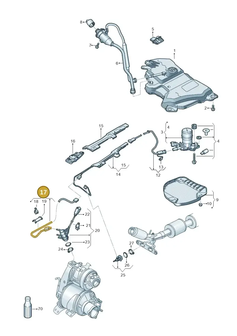 5QF131984AG — Volkswagen Touran 2,0 BlueMotion (2015-2024) diagram 869253102, position 17
