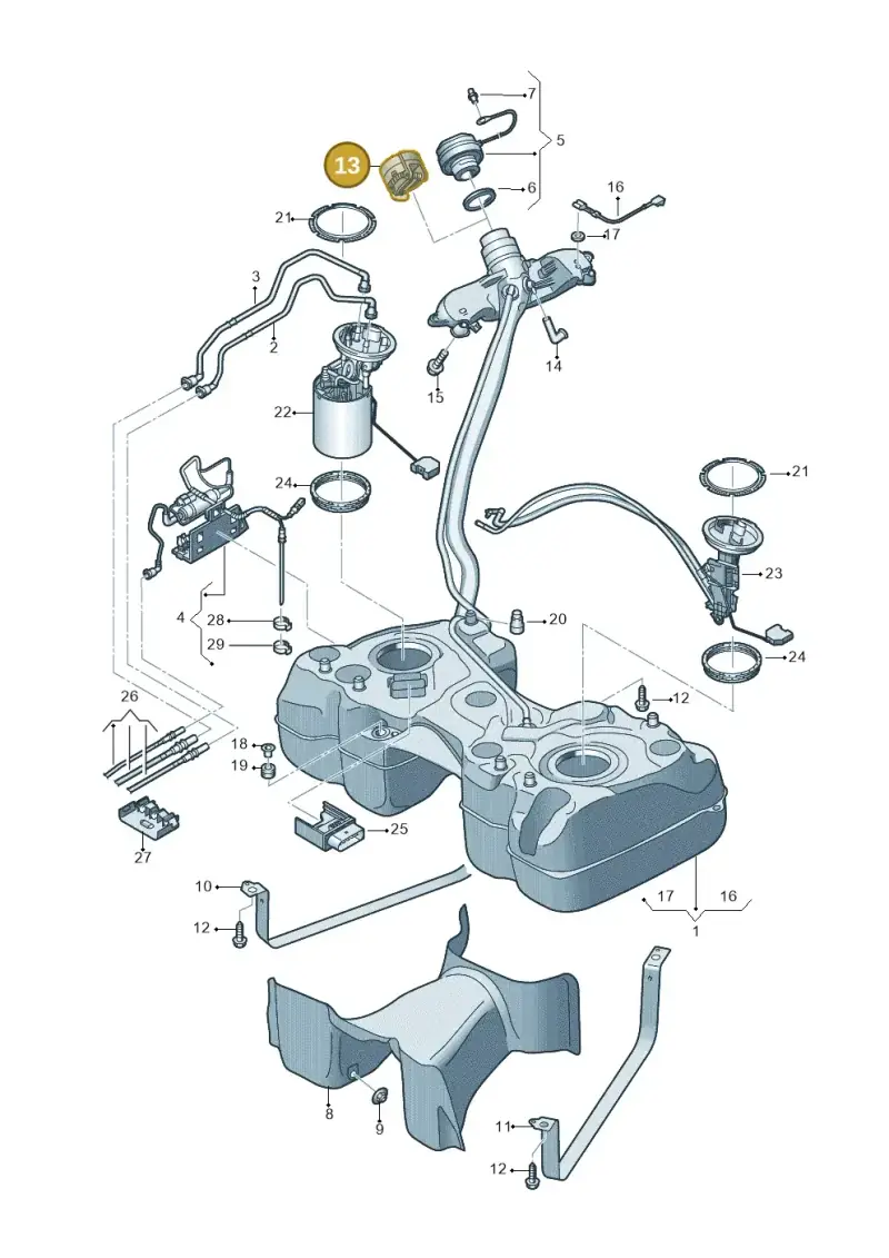 5QF201112A — Volkswagen Tiguan 2.0 (2023-) diagram 884201650, position 13