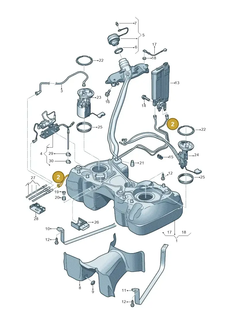 5QF201160G — Volkswagen Tiguan 2.0 4Motion (2016-2024) diagram 884201450, position 2