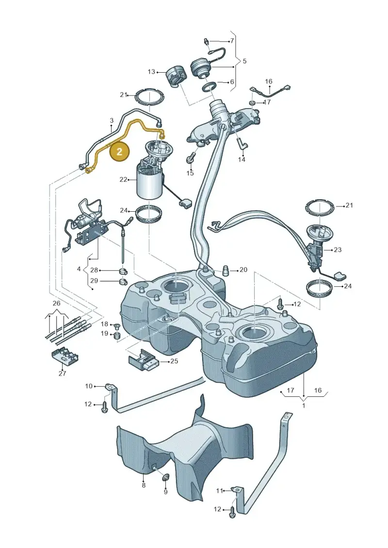 5QF201294B — Volkswagen Tiguan 2.0 (2023-) diagram 884201650, position 2