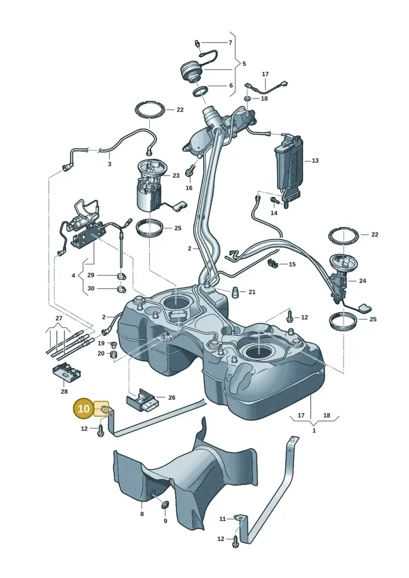 5QF201656D — Volkswagen Tiguan 2.0 (2023-) diagram 884201047, position 10