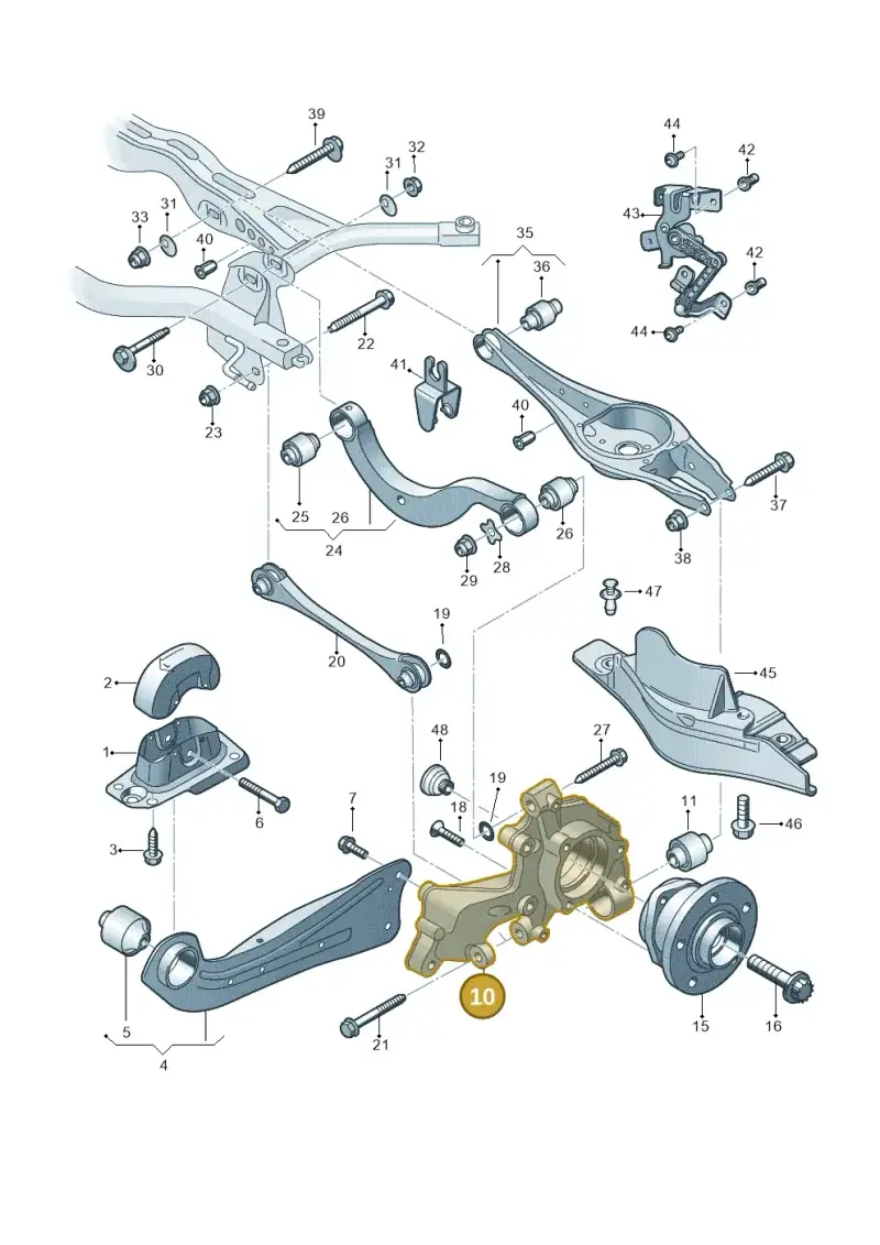 5QF505436F — Volkswagen Tiguan 2.0 4Motion (2017-2024) diagram 833505015, position 10