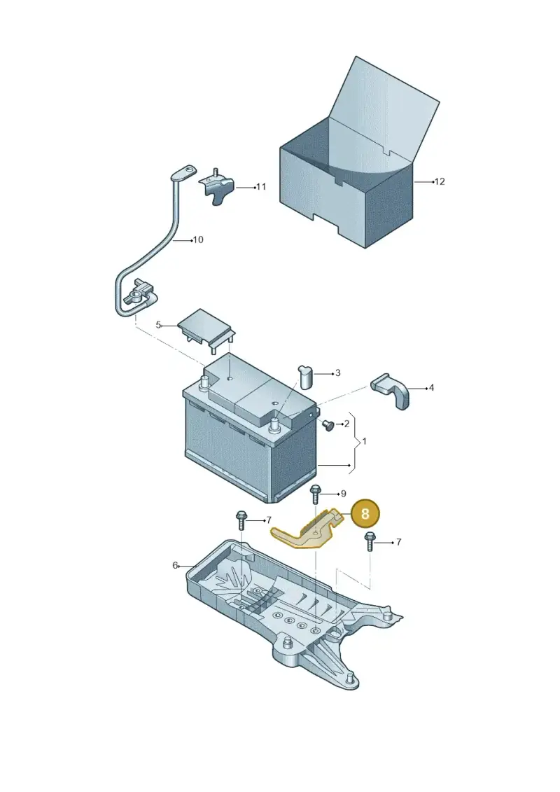 5QF803219B — Volkswagen Teramont (2021-2023) diagram 809915000, position 8