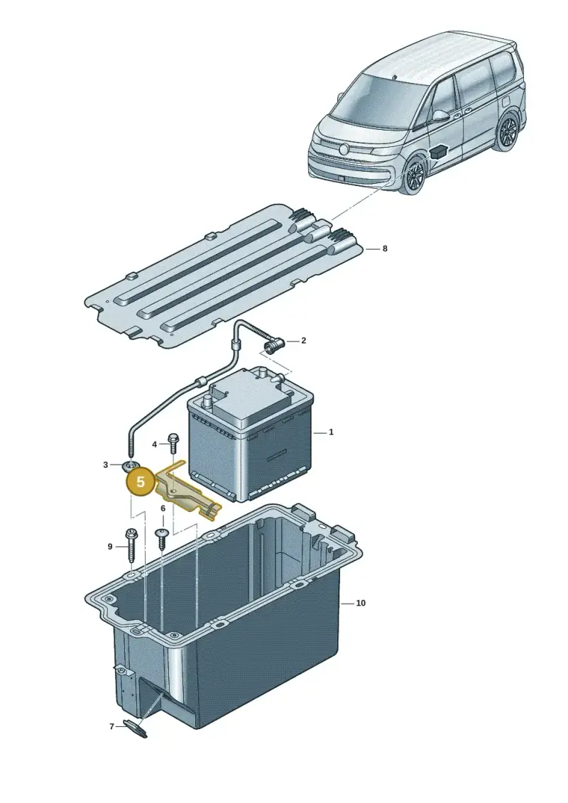 5QF803219B — Volkswagen Multivan (2021-) diagram 7t0915010, position 5