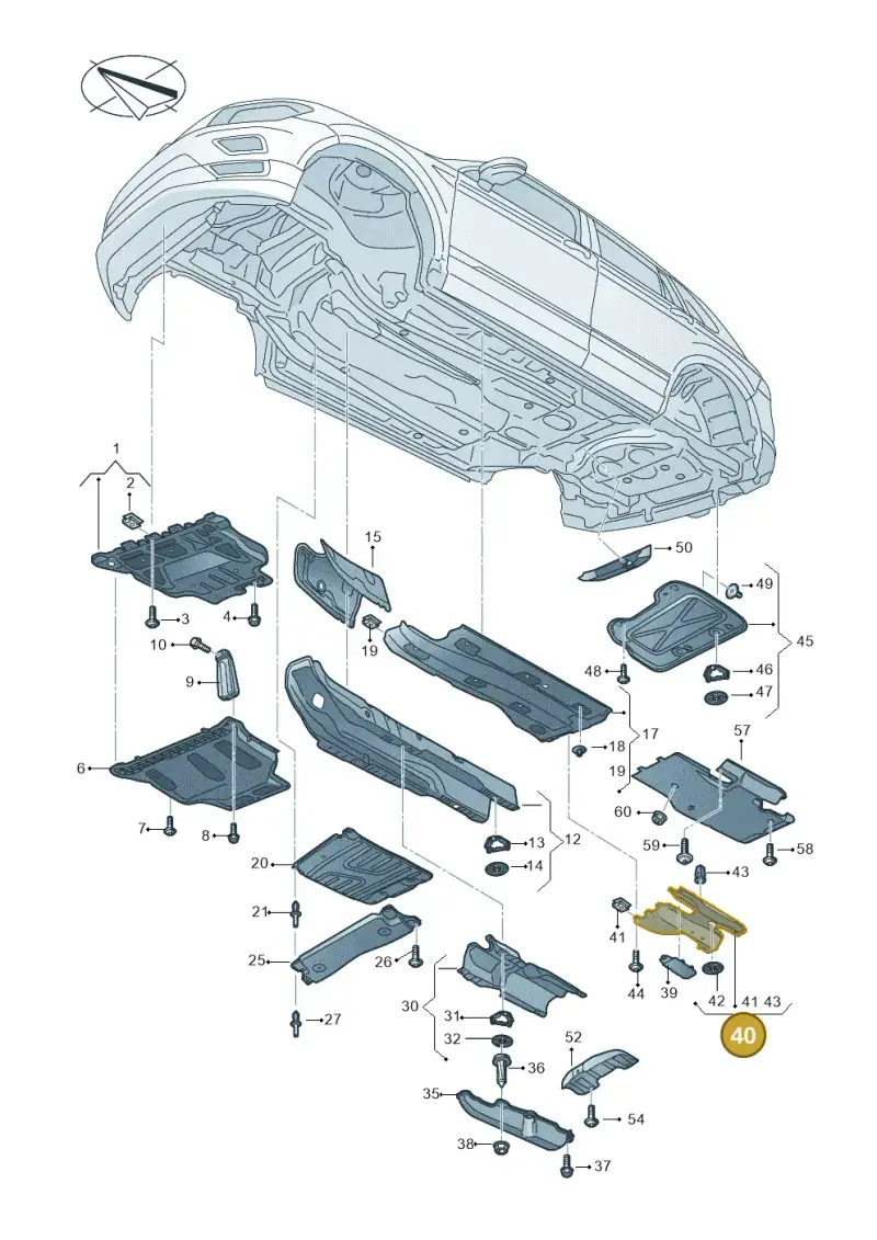 5QF825102 — Volkswagen Tiguan 2.0 4Motion (2016-2024) diagram 884825000, position 40