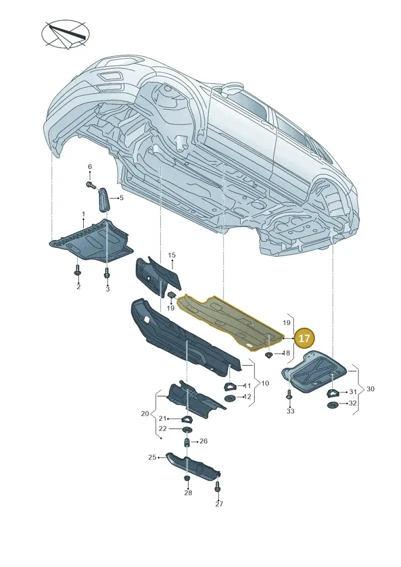 5QF825201H — Volkswagen Tiguan 2.0 4Motion (2016-2022) diagram 810825000, position 17