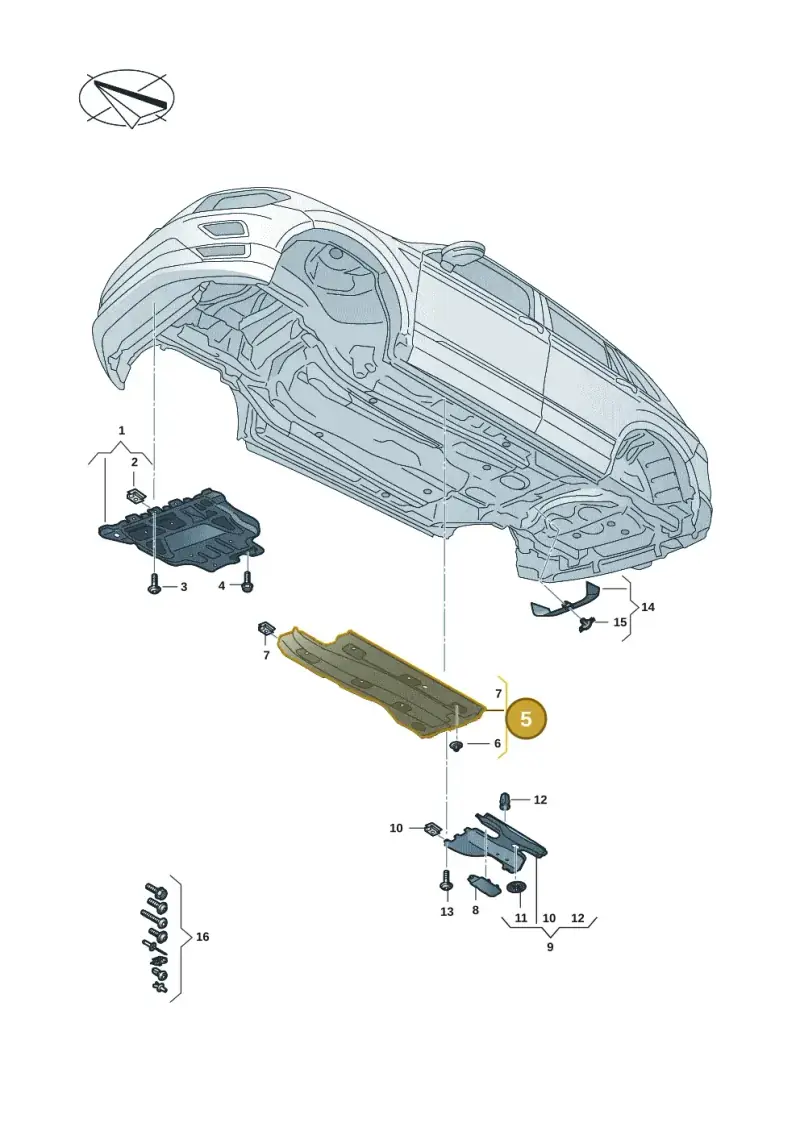 5QF825201J — Audi RS Q3 Sportback (2019-2024) diagram f3z825000, position 5