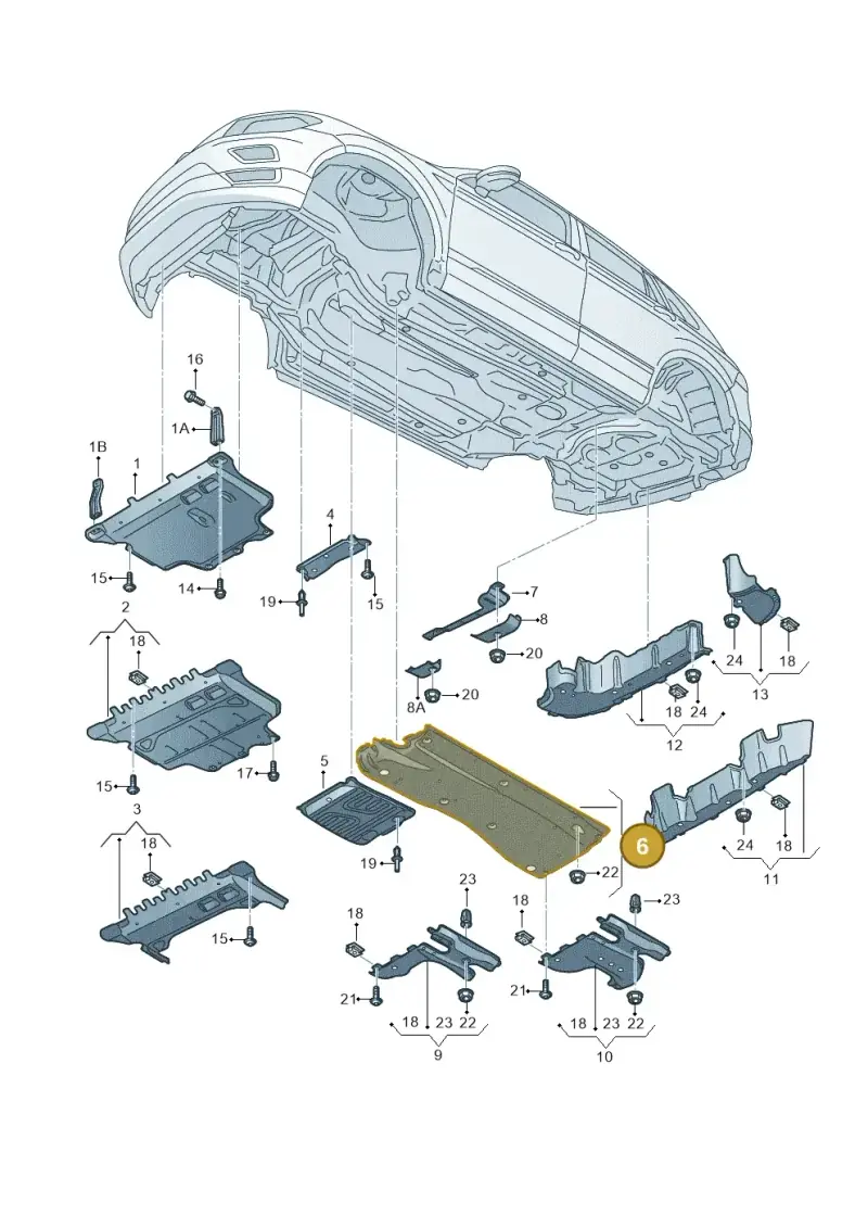 5QF825202C — Volkswagen Tiguan 2.0 4Motion (2017-2024) diagram 833825010, position 6
