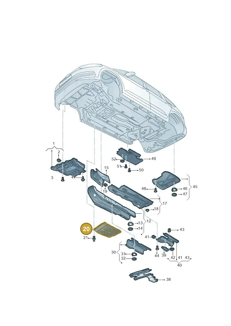 5QF825230 — Volkswagen Tiguan (2016-2023) diagram 808825000, position 20
