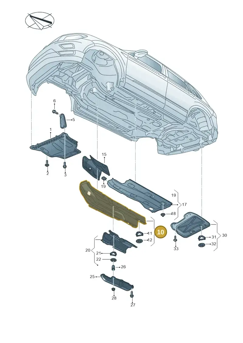 5QF825662C — Volkswagen Tiguan 2.0 4Motion (2016-2022) diagram 810825000, position 10