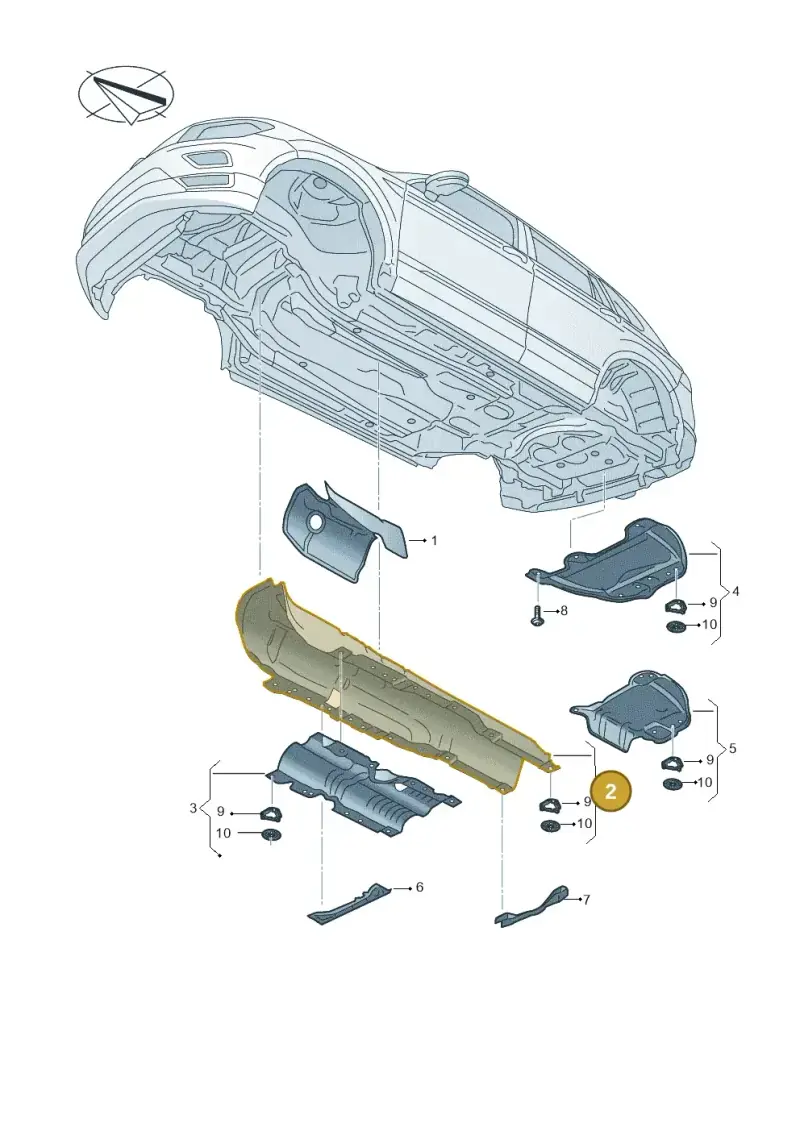 5QF825662D — Volkswagen Tiguan 2.0 4Motion (2017-2024) diagram 833825005, position 2