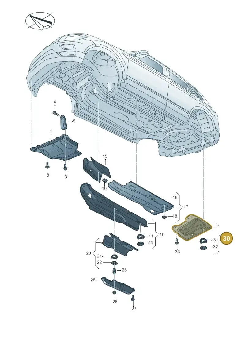 5QF825701F — Volkswagen Tiguan 2.0 4Motion (2016-2022) diagram 810825000, position 30