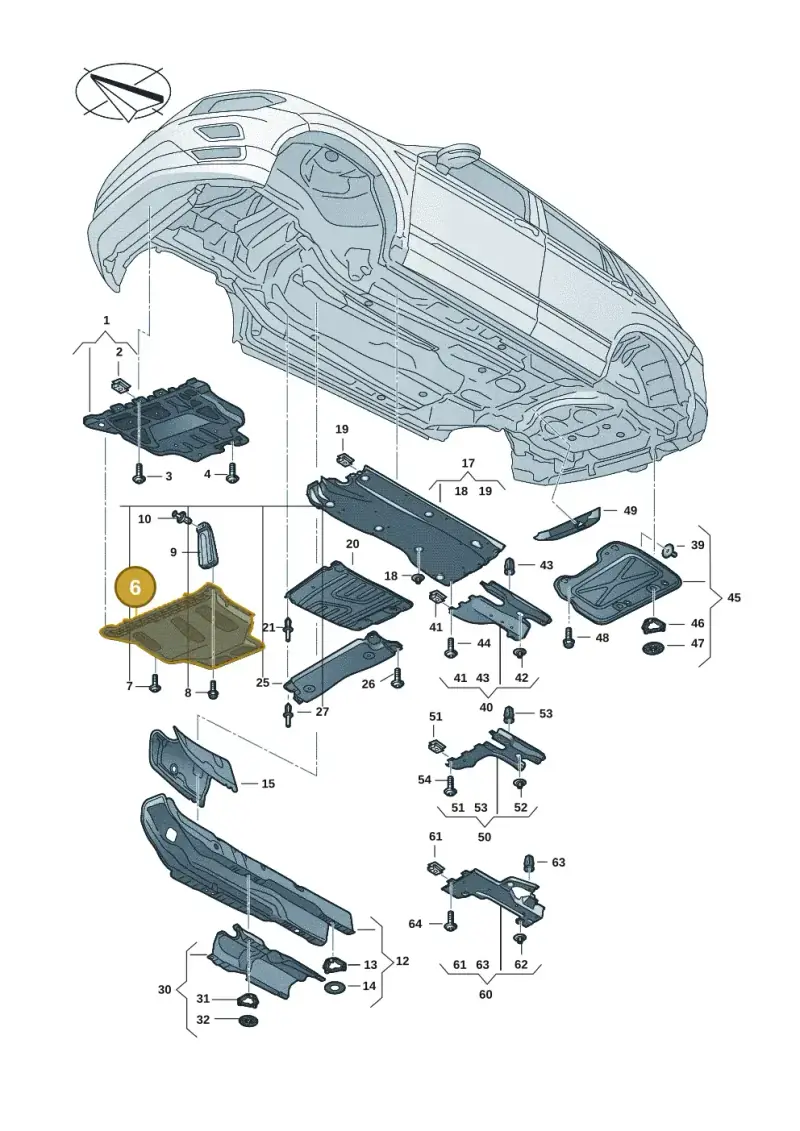 5QF825901B — Volkswagen Tiguan 2.0 (2023-) diagram 57x825000, position 6
