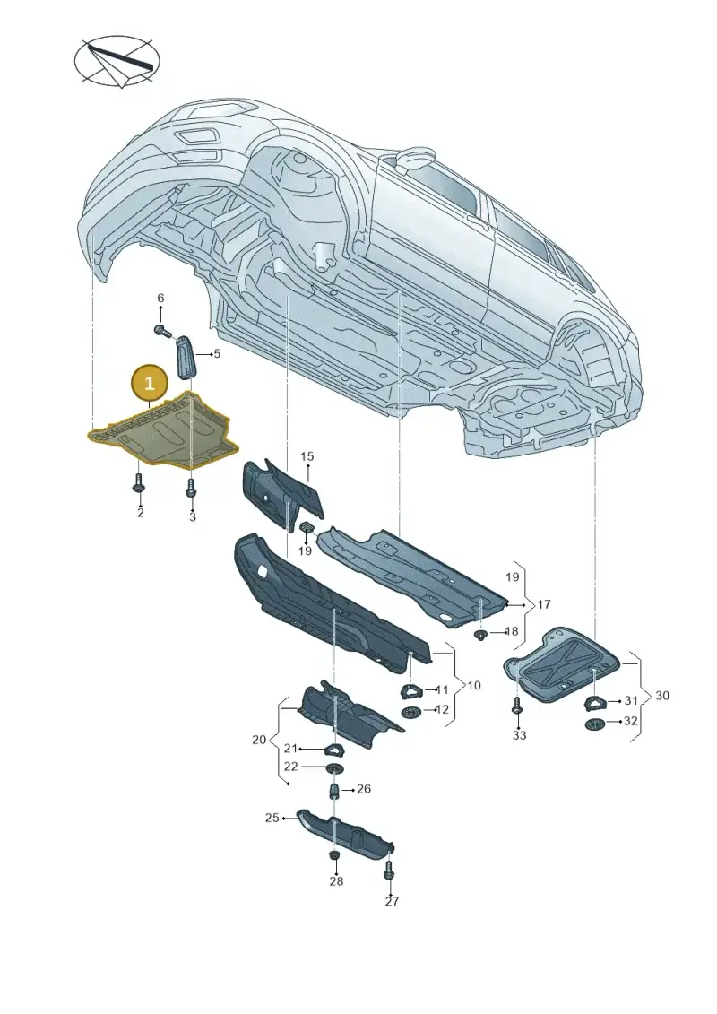 5QF825902B — Volkswagen Tiguan 2.0 4Motion (2016-2022) diagram 810825000, position 1