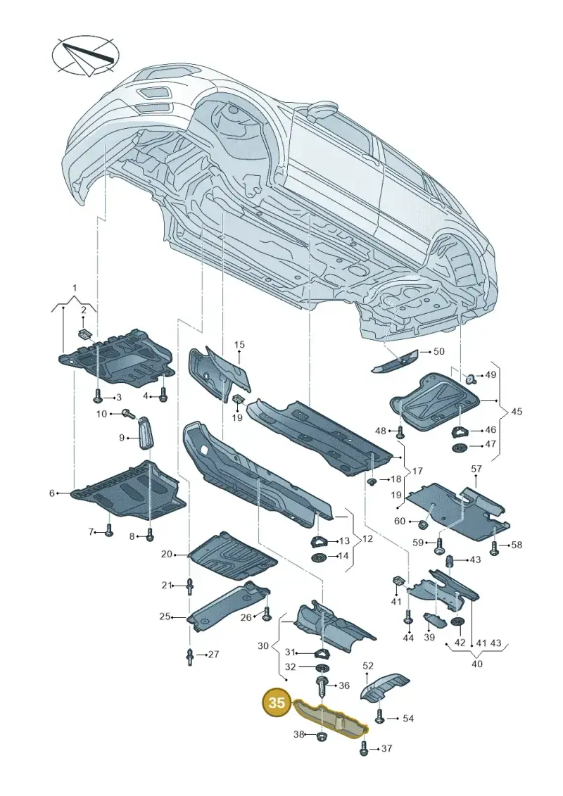 5QF825914A — Volkswagen Tiguan 2.0 4Motion (2017-2024) diagram 884825000, position 35