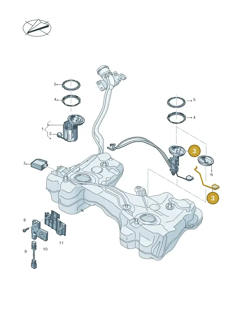 5QF919673AH — Volkswagen Tiguan 2.0 4Motion (2017-2024) diagram 746919350, position 3