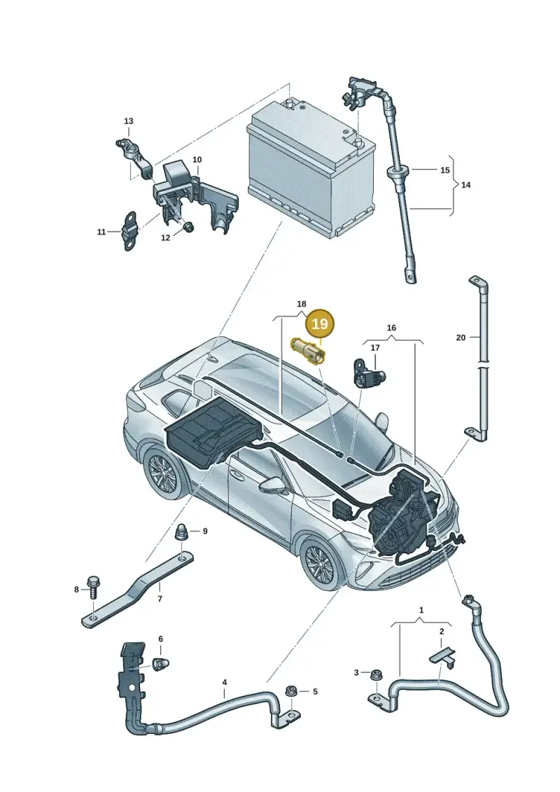 5QF972751 — Volkswagen Tiguan 2.0 (2023-) diagram 57x971130, position 19