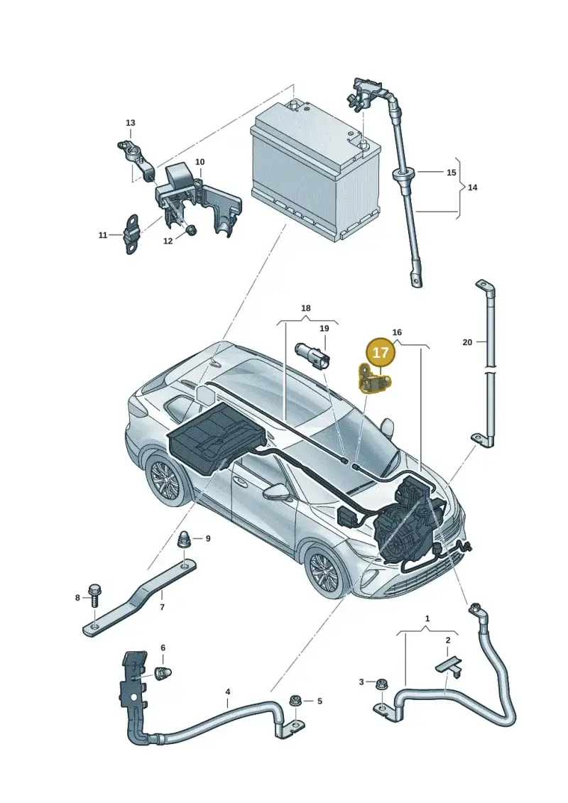 5QF972761 — Volkswagen Tiguan 2.0 (2023-) diagram 57x971130, position 17