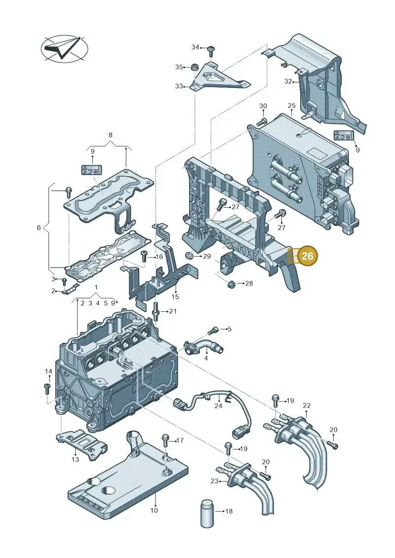 5QJ971502 — Volkswagen Tiguan 2.0 4Motion (2016-2024) diagram 597907080, position 26
