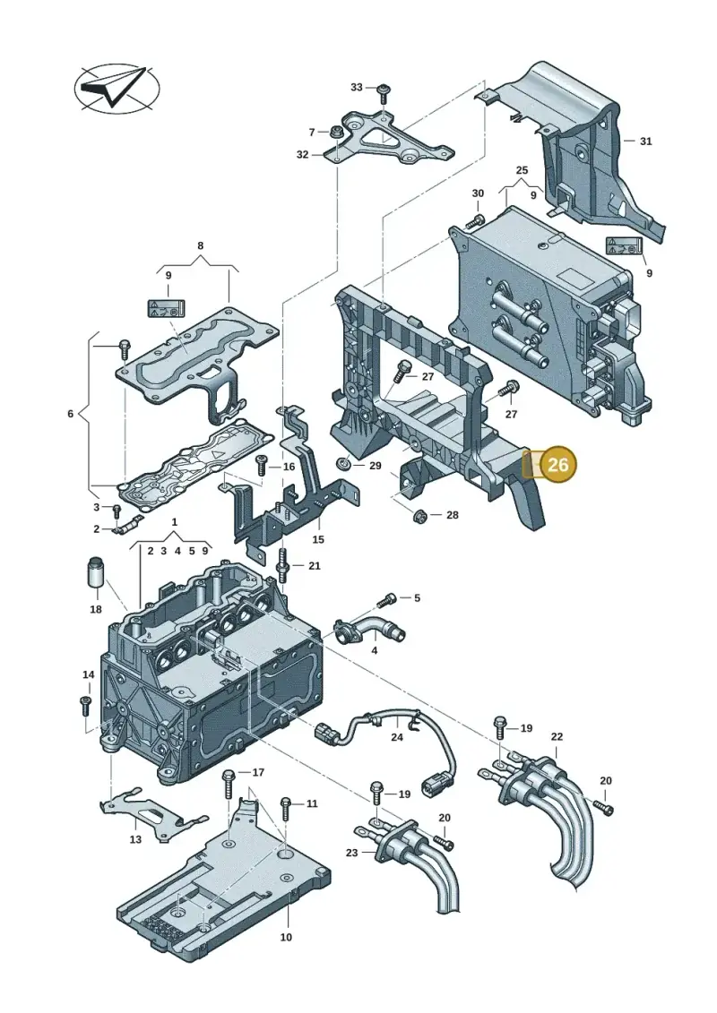 5QJ971502 — Volkswagen Multivan (2021-) diagram 7t0907080, position 26