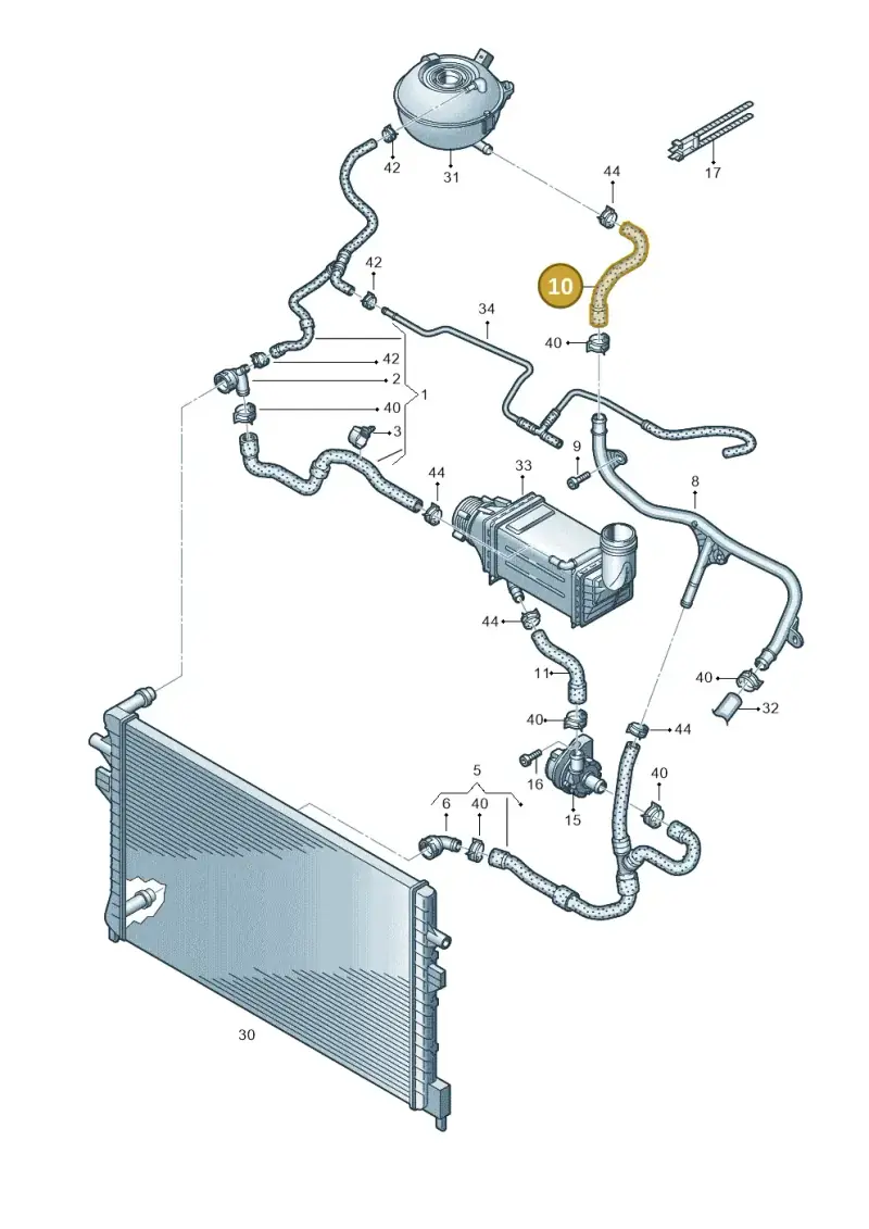 5QM121109 — Volkswagen Taos 1.4 (2020-2024) diagram 827121010, position 10