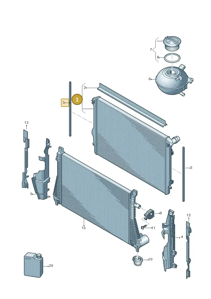 5QM121251A — Volkswagen Golf 1.6 (2015-2019) diagram 746121850, position 1
