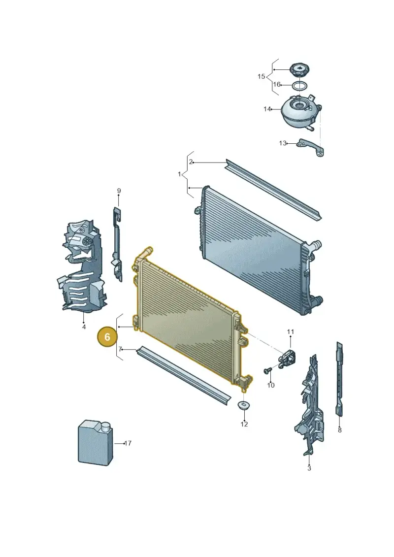 5QM121251Q — Volkswagen Jetta 1.4 (2017-2024) diagram 431121070, position 6