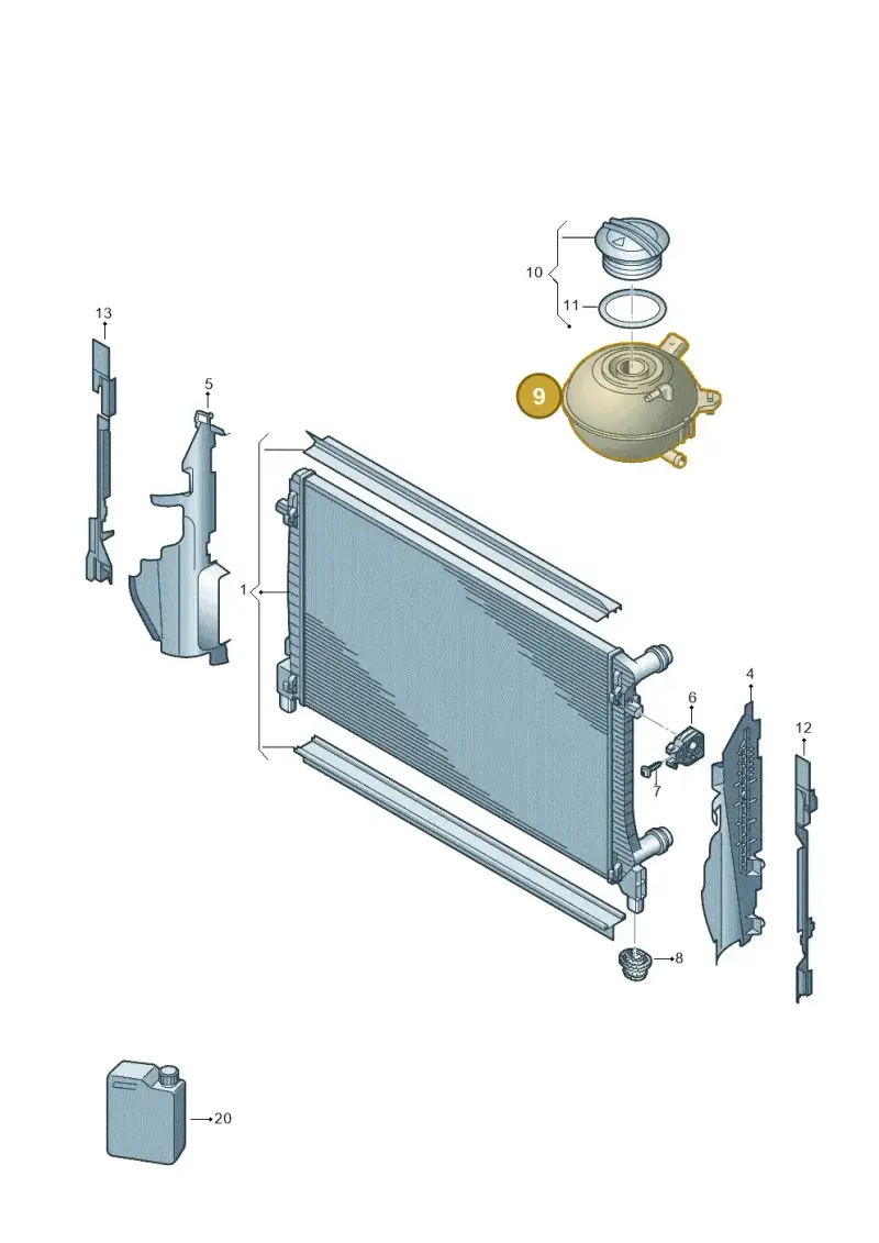 5QM121407E — Volkswagen POLO HATCH         "ZA"06> (2005-) diagram 781121750, position 9
