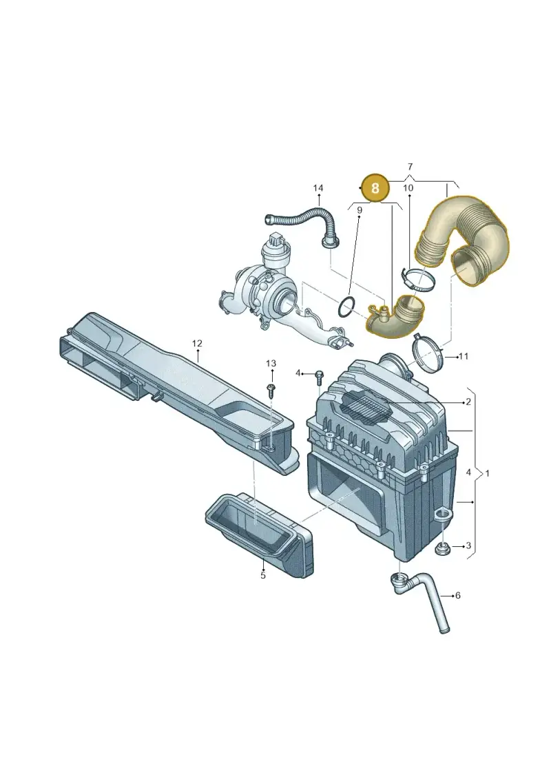 5QM129635 — Volkswagen Atlas Cross Sport (2019-2023) diagram 829129100, position 8