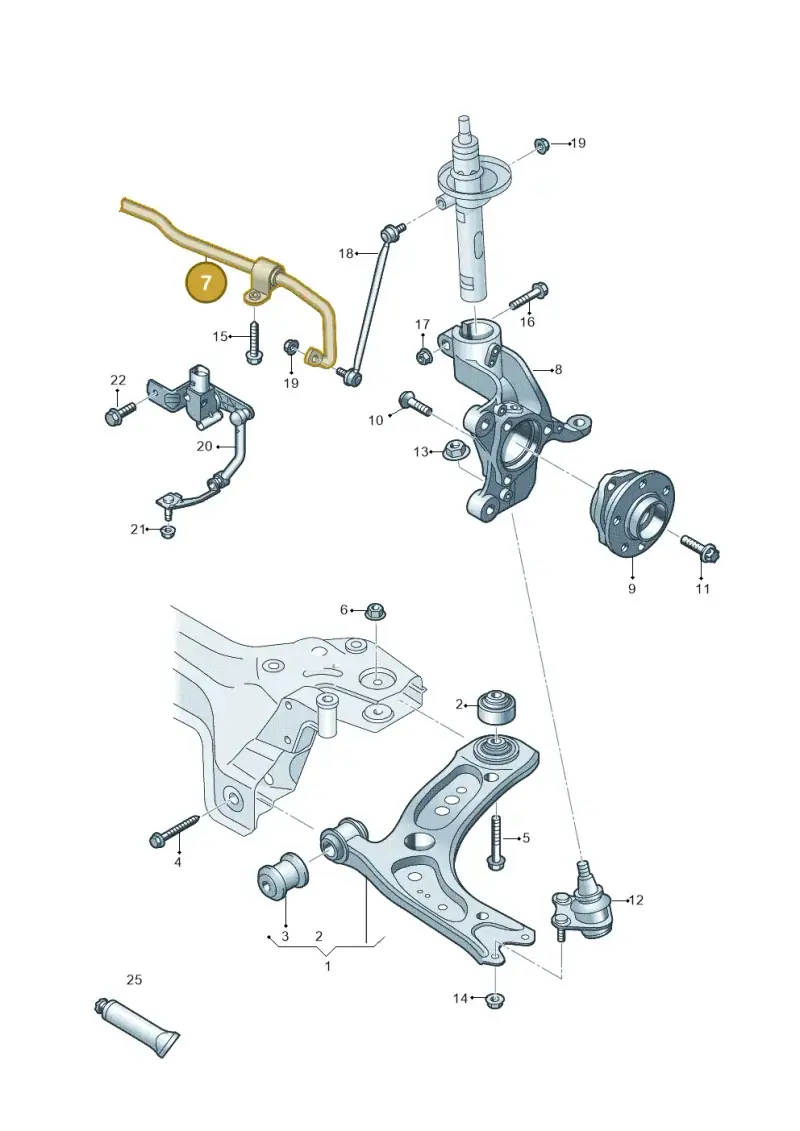 5QM411303A — Volkswagen Jetta 1.4 (2017-2024) diagram 827407000, position 7