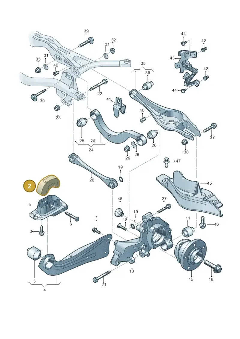 5QM501476 — Volkswagen Tiguan 2.0 4Motion (2017-2024) diagram 833505015, position 2