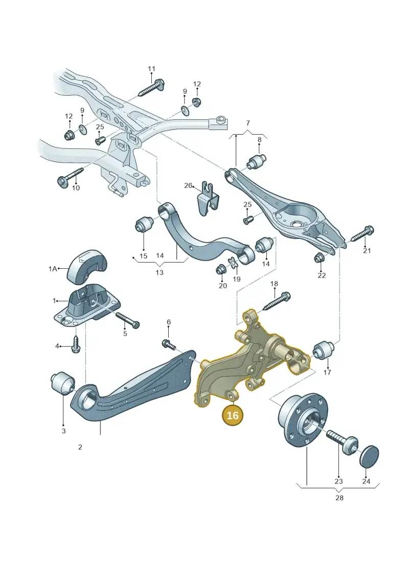 5QM505436 — Volkswagen Golf 1.6 (2015-2019) diagram 746505050, position 16
