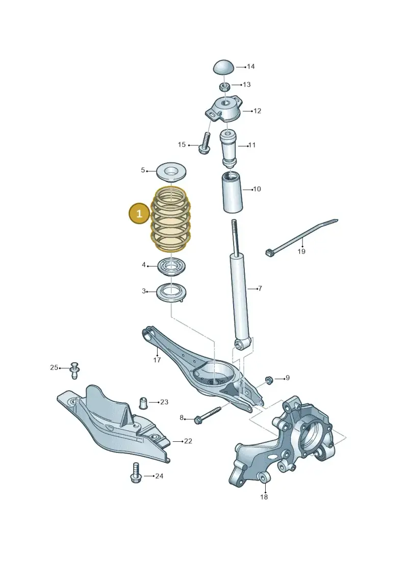 5QM511115A — Volkswagen Golf 1.4 BlueMotion (2014-2017) diagram 746511050, position 1