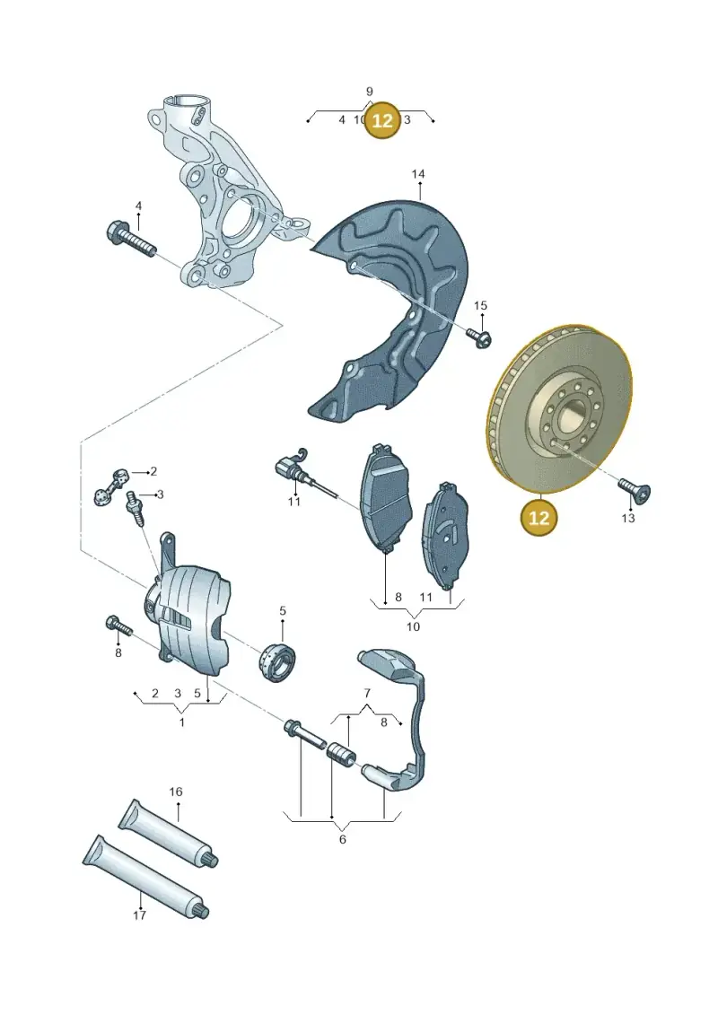 5QM615301 — Volkswagen Taos 1.4 (2020-2024) diagram 827615000, position 12