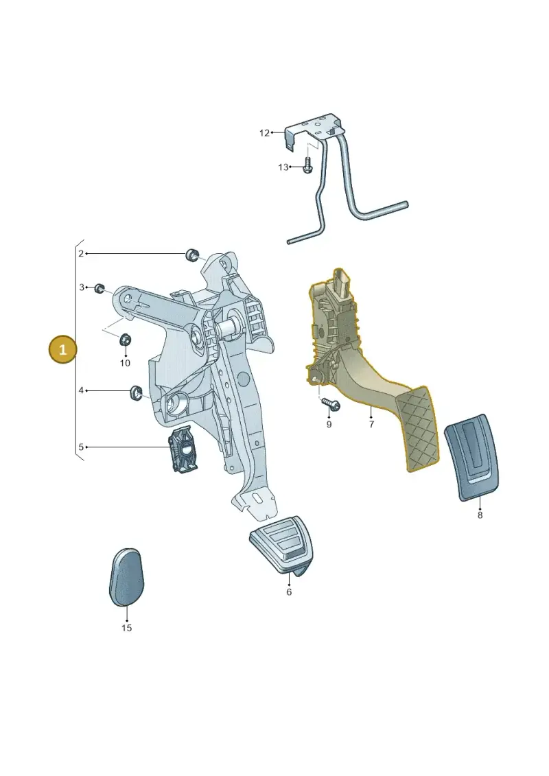 5QM721060 — Volkswagen Golf 1.6 (2015-2019) diagram 781721650, position 1