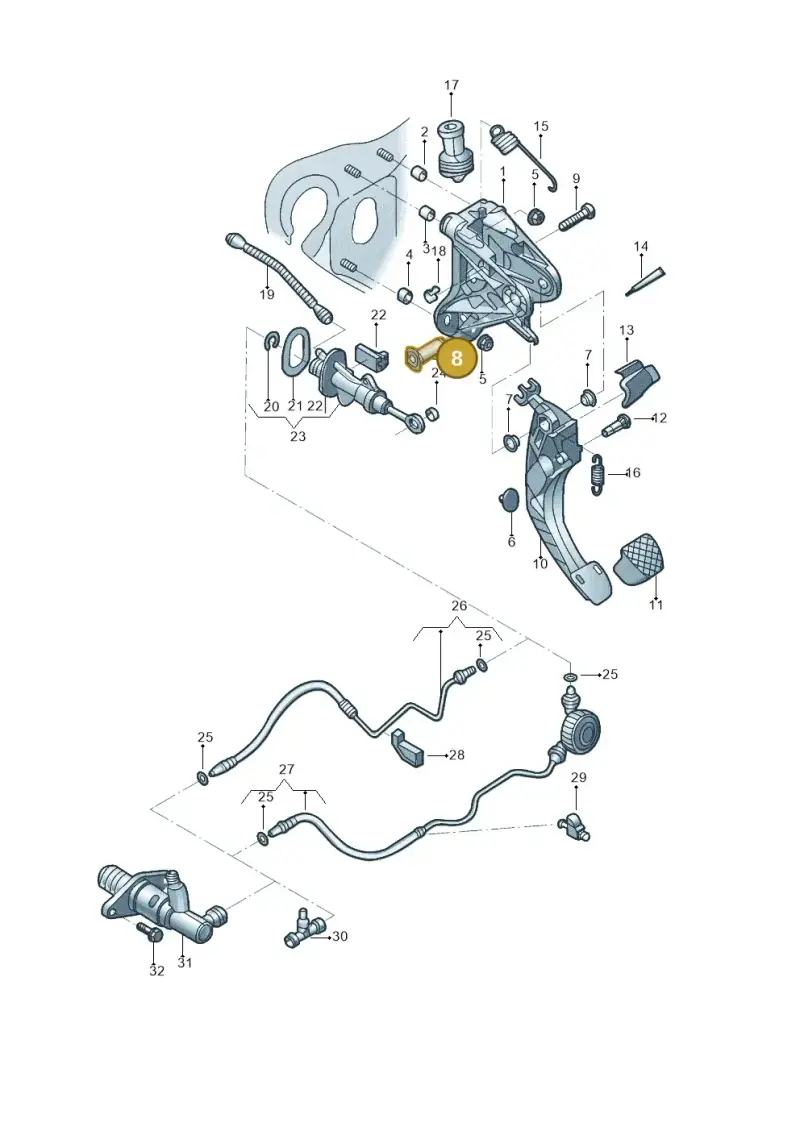 5QM721123 — Volkswagen Jetta 1.4 (2017-2024) diagram 496721250, position 8