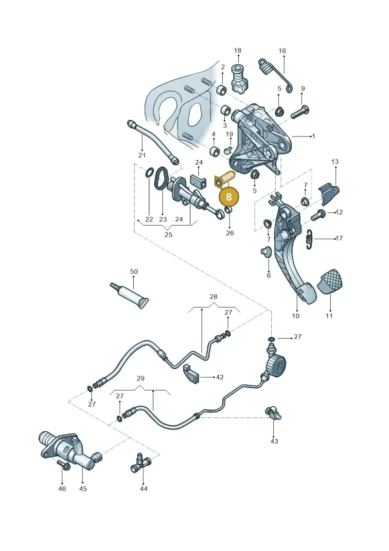 5QM721123 — Volkswagen Golf 1.6 (2015-2019) diagram 867721025, position 8