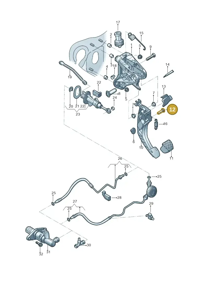 5QM721152 — Volkswagen Jetta 1.4 (2017-2024) diagram 496721250, position 12
