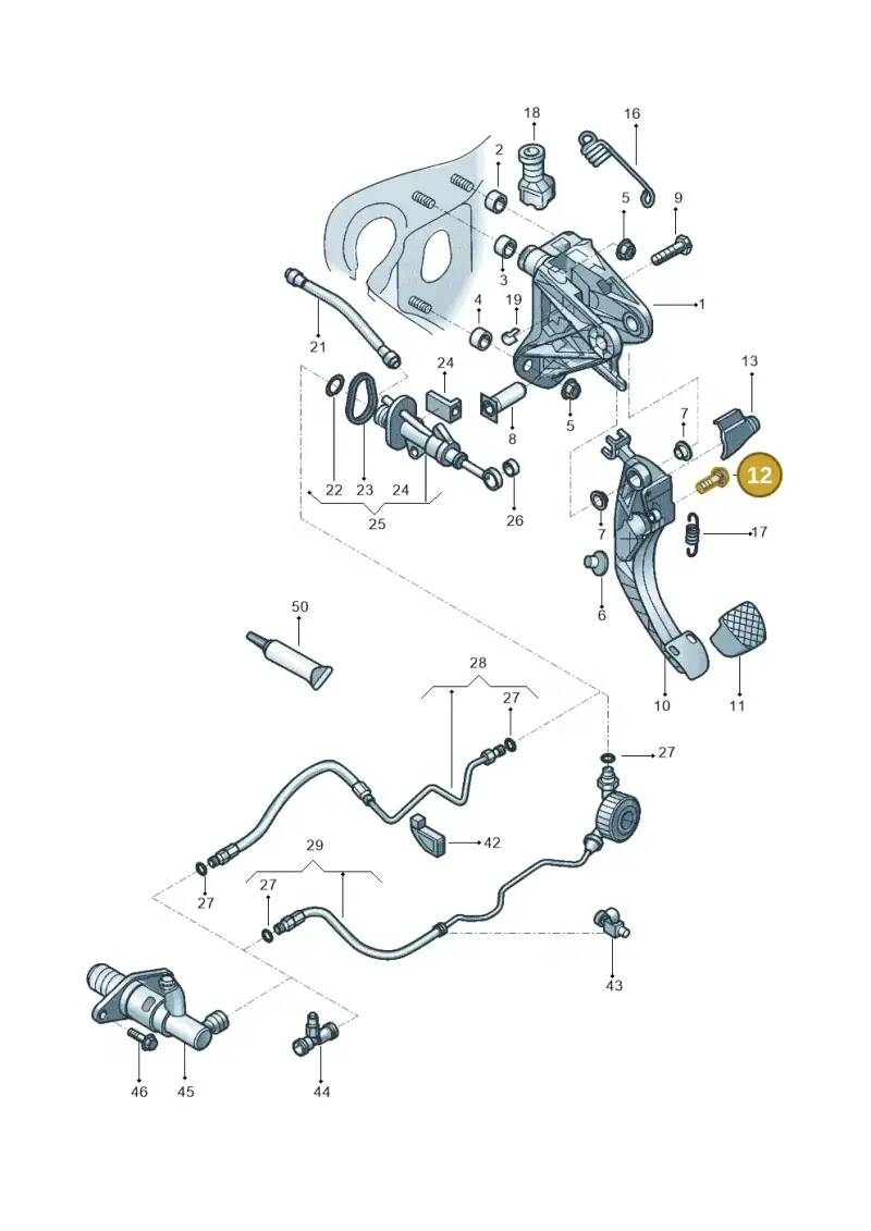 5QM721152 — Volkswagen Golf 1.6 (2015-2019) diagram 867721025, position 12