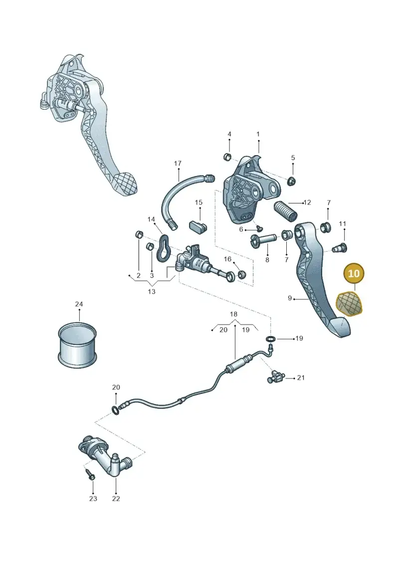 5QM721174 — Volkswagen Polo Track (2023-) diagram 581721025, position 10