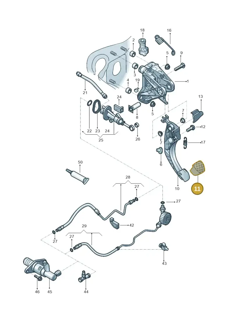 5QM721174 — Volkswagen Golf 1.6 (2015-2019) diagram 867721025, position 11