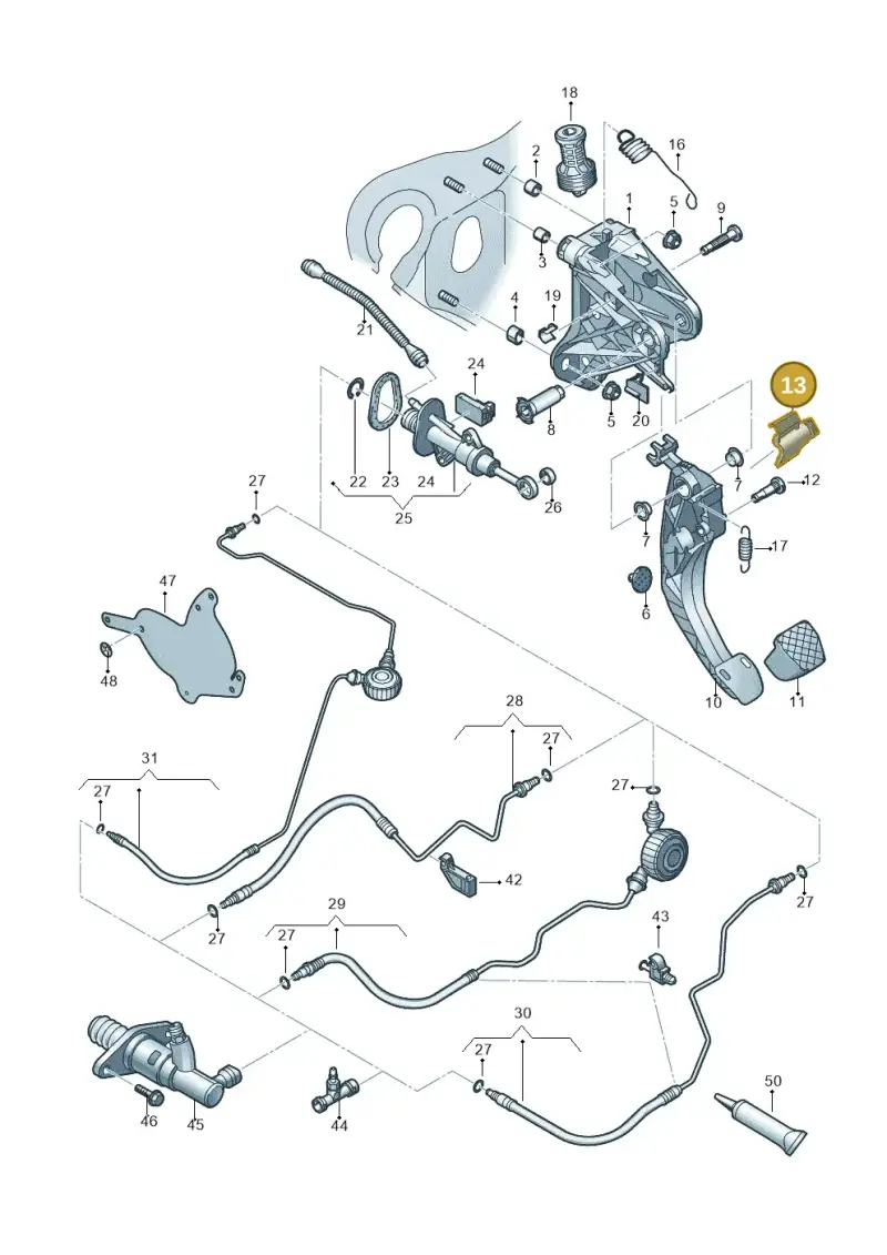 5QM721239 — Volkswagen Golf 1.4 BlueMotion (2014-2017) diagram 746721250, position 13